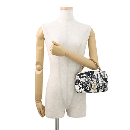CHANEL Matelasse Diakoko 2-way Bag Black/WhiteAS3004 Canvas Size 20