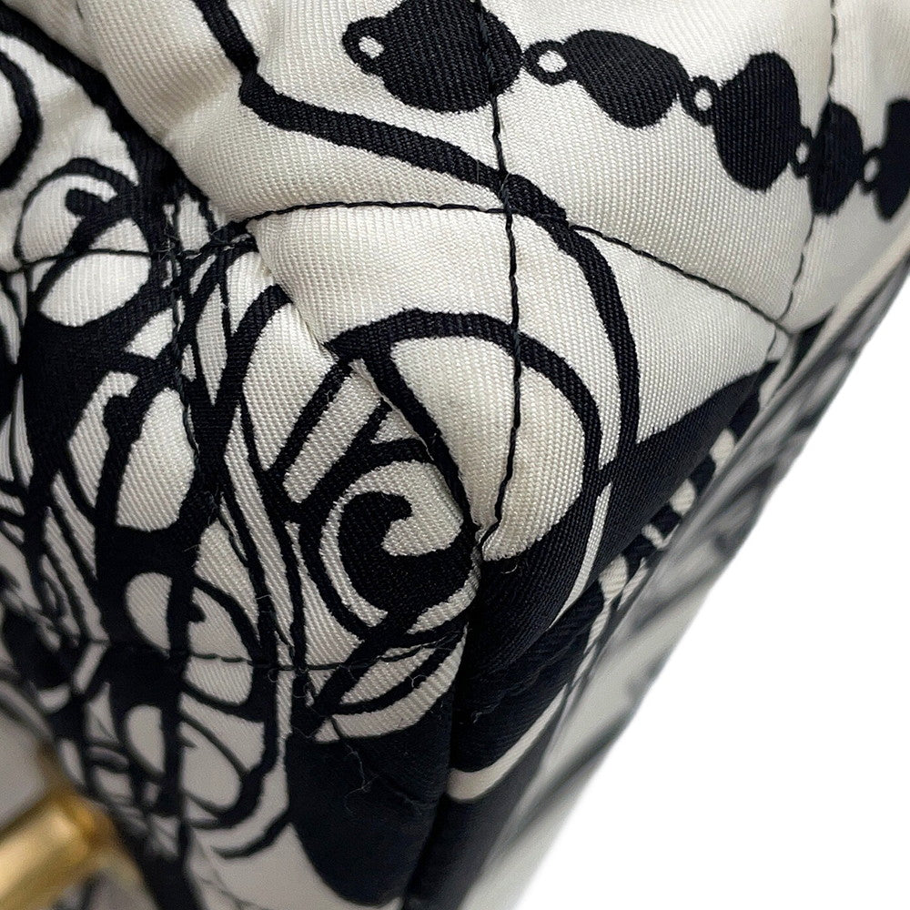 CHANEL Matelasse Diakoko 2-way Bag Black/WhiteAS3004 Canvas Size 20