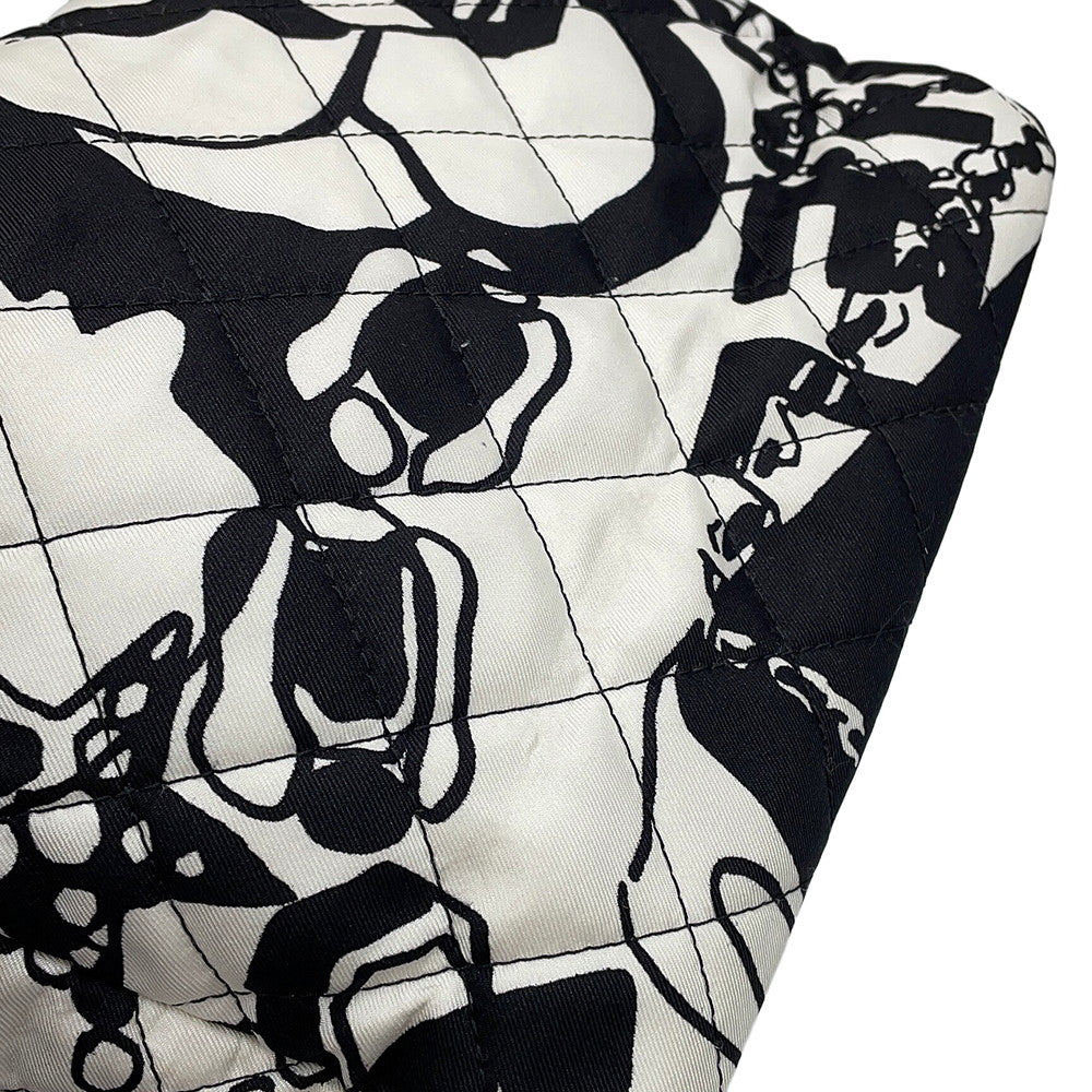 CHANEL Matelasse Diakoko 2-way Bag Black/WhiteAS3004 Canvas Size 20