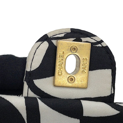 CHANEL Matelasse Diakoko 2-way Bag Black/WhiteAS3004 Canvas Size 20