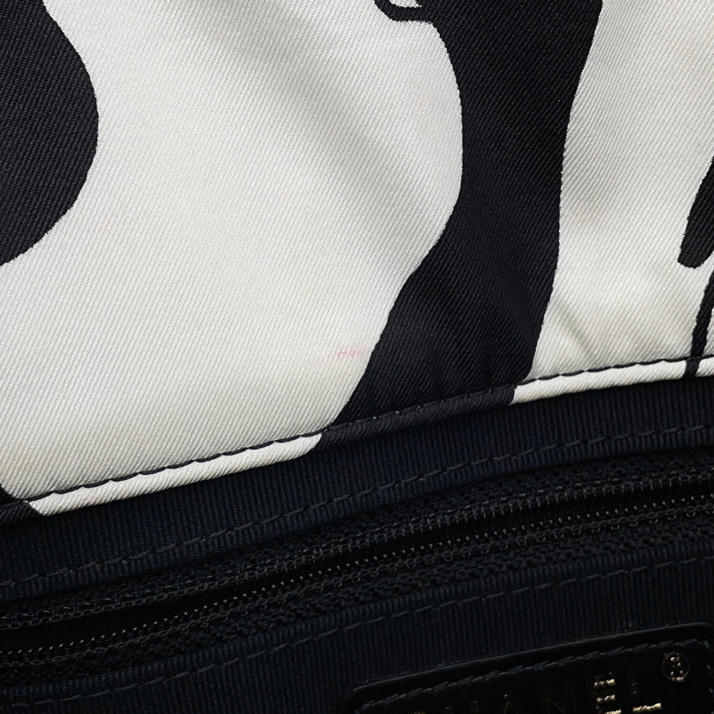 CHANEL Matelasse Diakoko 2-way Bag Black/WhiteAS3004 Canvas Size 20