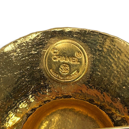 CHANEL Straw Hat Motif Brooch Metal