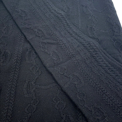 HERMES Knit Chaine d'AncrePattern long sleeve Size 36 Black2H2644D6 Wool 80% Cashmere20%