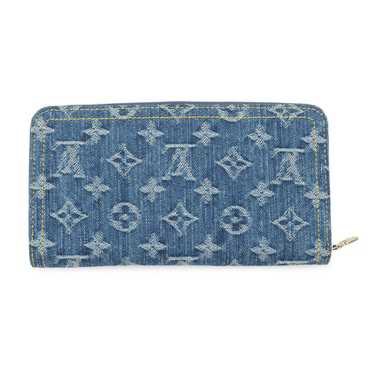 LOUIS VUITTON LV × TM Zippy Wallet BlueM23161 Monogram Cherry Denim