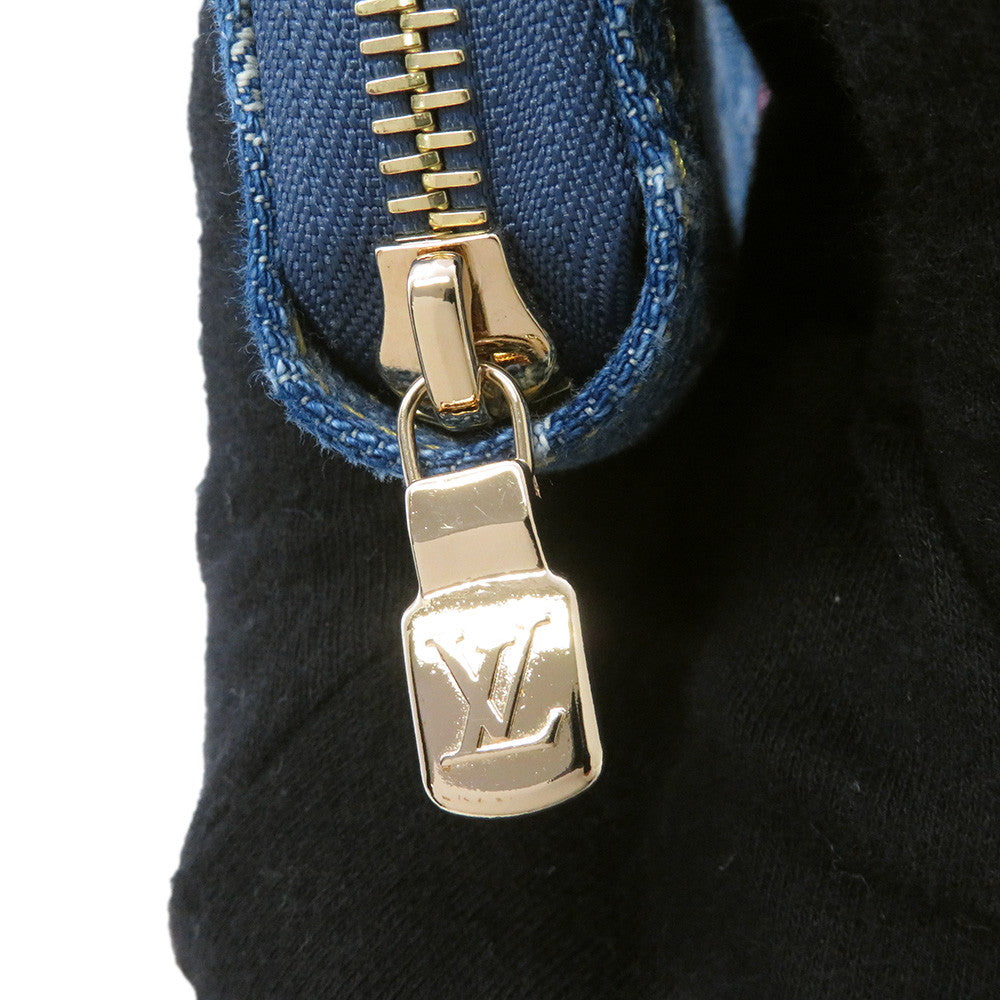 LOUIS VUITTON LV × TM Zippy Wallet BlueM23161 Monogram Cherry Denim