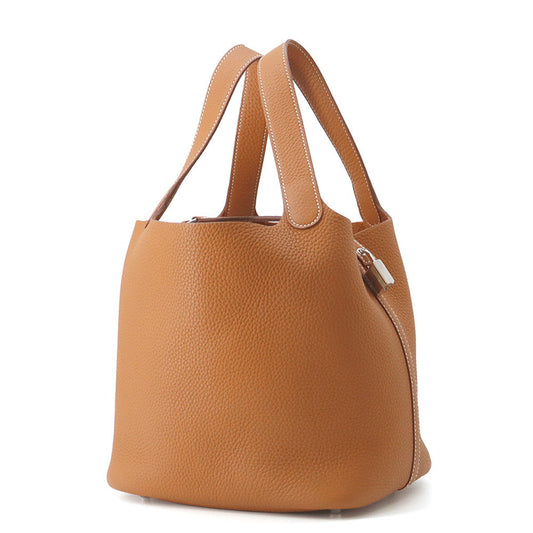 HERMES Picotin Lock Gold Taurillon Clemence Size MM