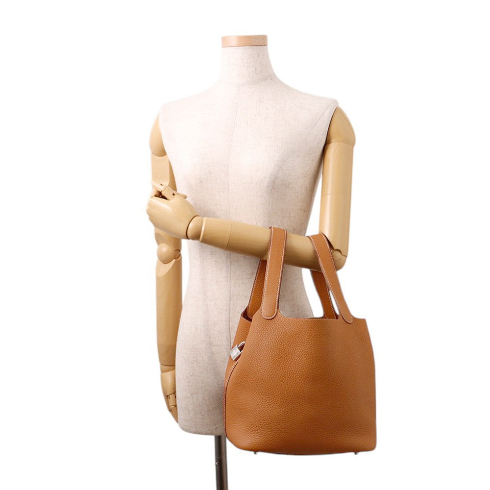 HERMES Picotin Lock Gold Taurillon Clemence Size MM