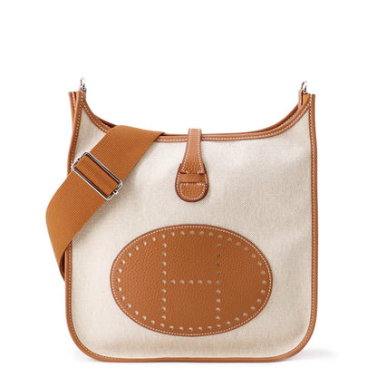 HERMES Evelyne 3 Gold/Ecru Toile Officier Taurillon Clemence Size PM