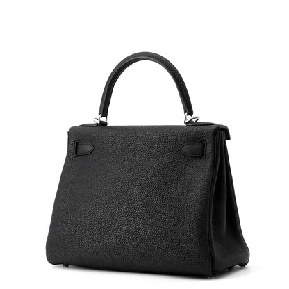 HERMES Kelly Retourne Black Togo Leather Size 28