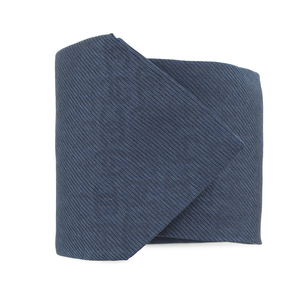 CHANEL CC Logo tie Navy Silk100%