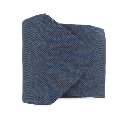 CHANEL CC Logo tie Navy Silk100%