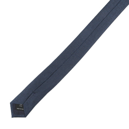 CHANEL CC Logo tie Navy Silk100%