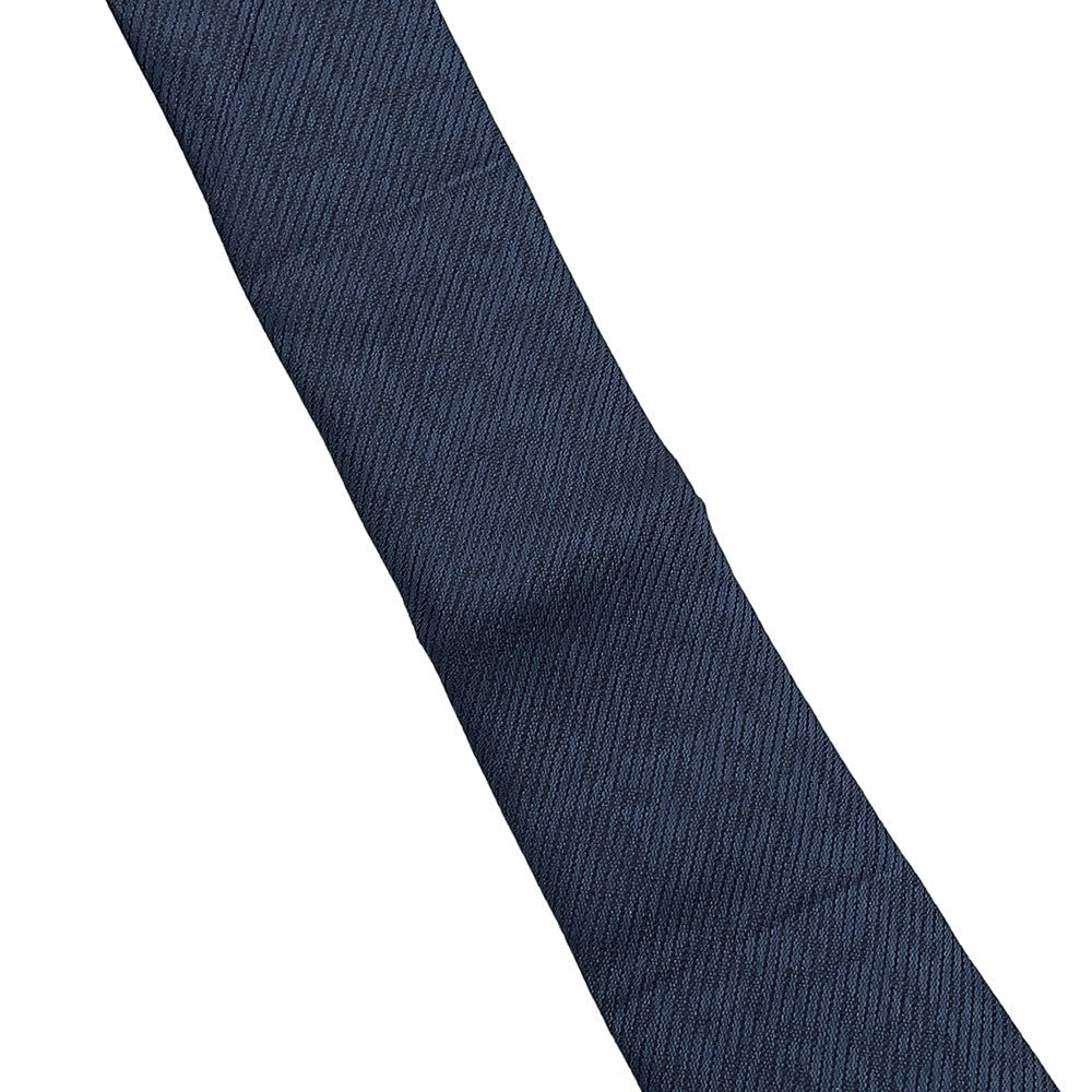 CHANEL CC Logo tie Navy Silk100%