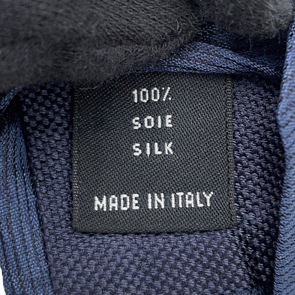 CHANEL CC Logo tie Navy Silk100%