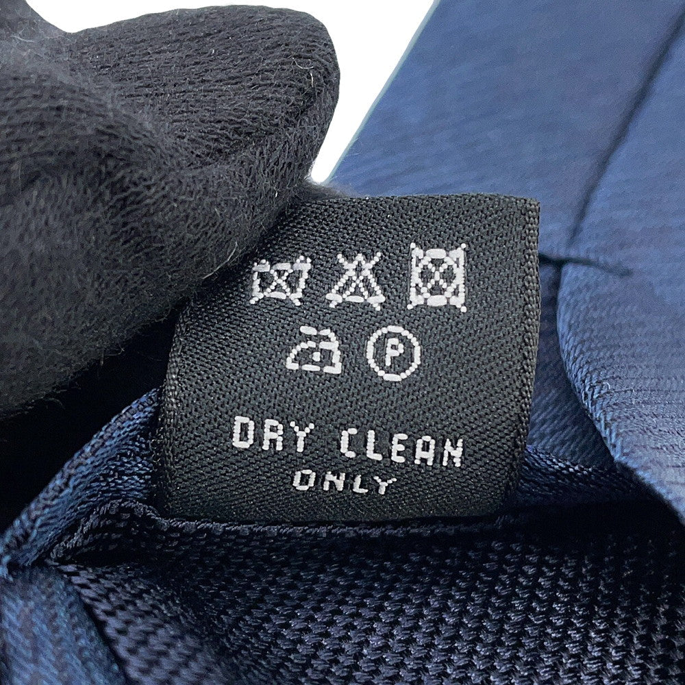 CHANEL CC Logo tie Navy Silk100%