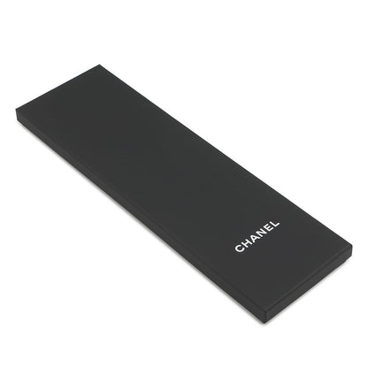 CHANEL CC Logo tie Navy Silk100%