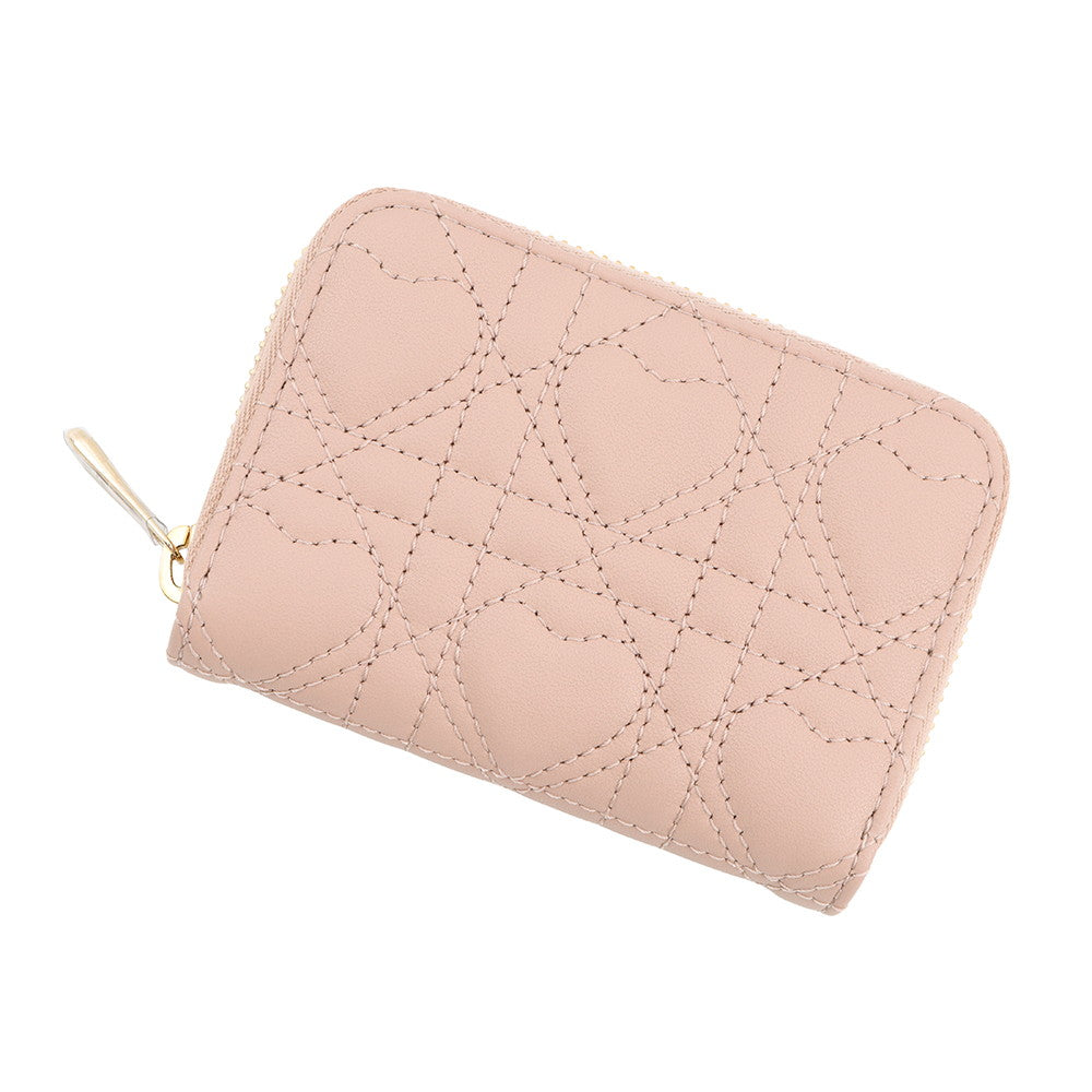 Dior Lady's Dior Voyage Zip Coin Purse RoseS0985ONHG Lambskin