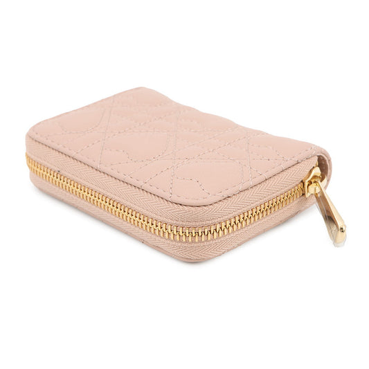 Dior Lady's Dior Voyage Zip Coin Purse RoseS0985ONHG Lambskin