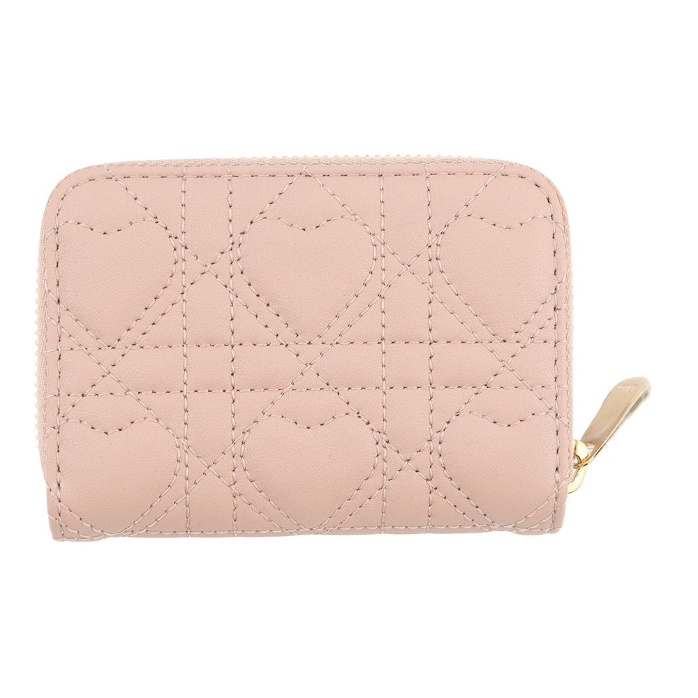 Dior Lady's Dior Voyage Zip Coin Purse RoseS0985ONHG Lambskin