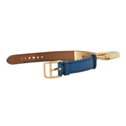 HERMES Kelly watch W20mm Gold Plated Leather Epsom White DialKE1.210