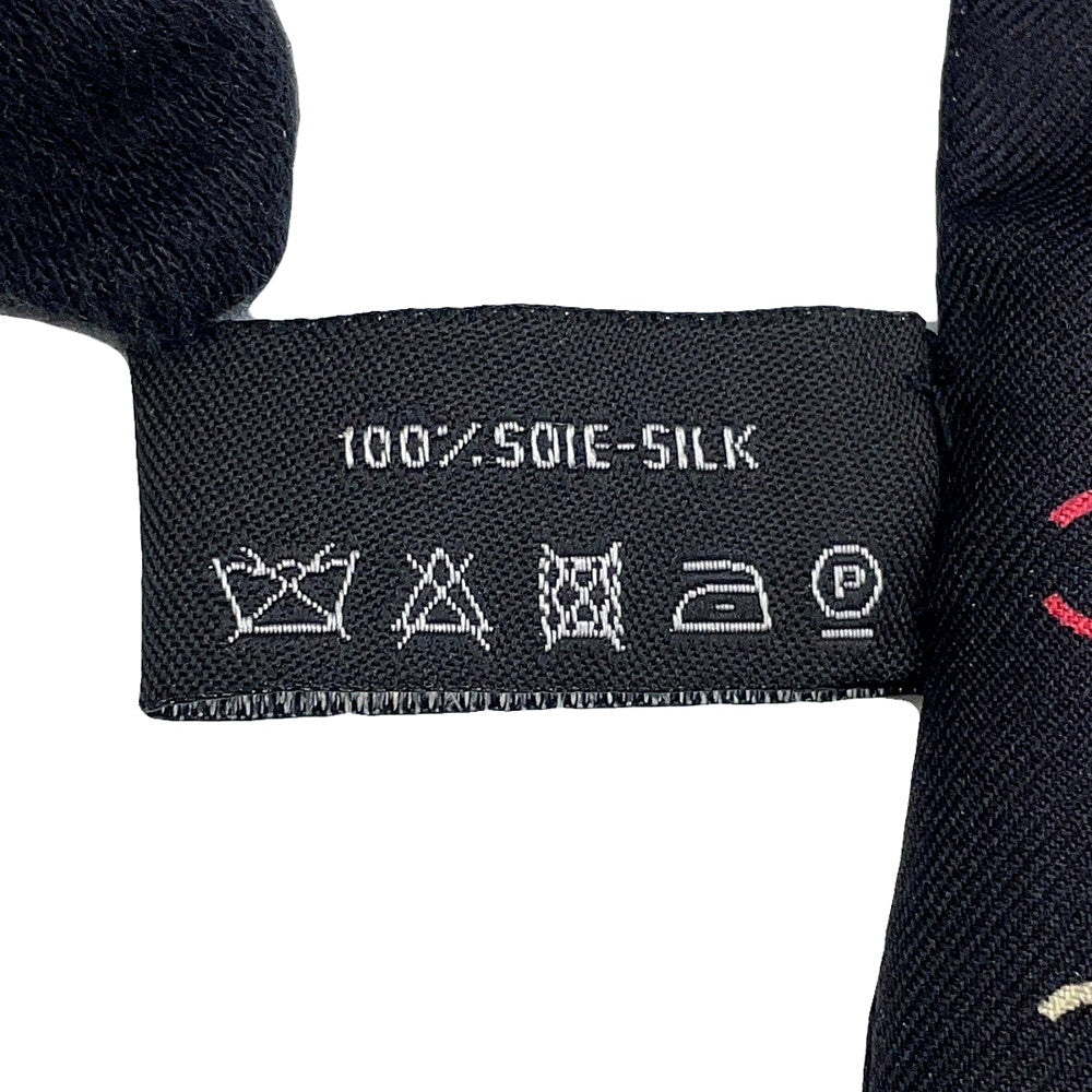 CHANEL All-over CC Logo Scarf Black/Multicolor Silk100%