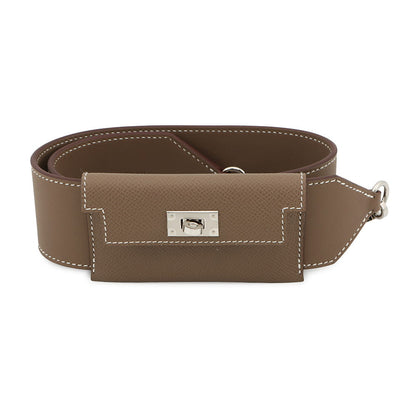 HERMES Bandouliere Kelly Pocket Etoupe Swift Leather Epsom