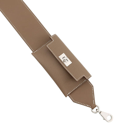 HERMES Bandouliere Kelly Pocket Etoupe Swift Leather Epsom
