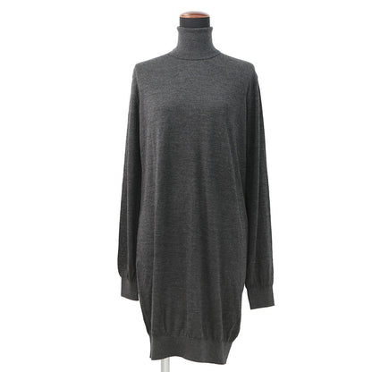 HERMES Turtleneck dress Size 38 Gray5H2542DP Cashmere70% Silk30%