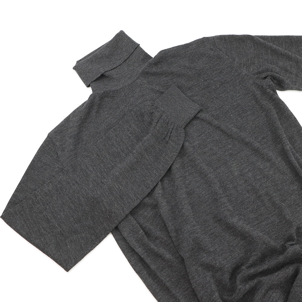 HERMES Turtleneck dress Size 38 Gray5H2542DP Cashmere70% Silk30%