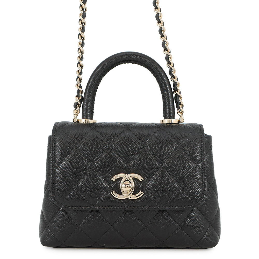 CHANEL Coco Handle 2wayChainShoulder BlackAP4244 Caviar Leather Size Mini mini