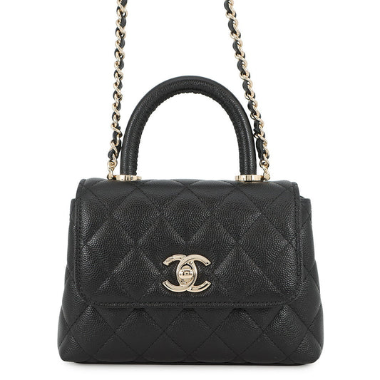 CHANEL Coco Handle 2wayChainShoulder BlackAP4244 Caviar Leather Size Mini mini