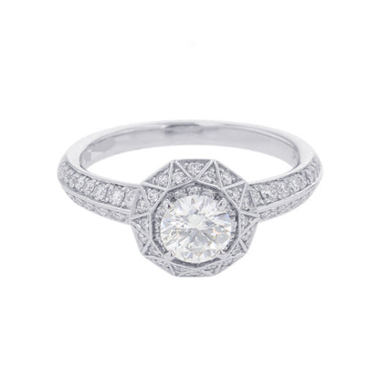 Boucheron Etoile de Paris Solitaire Ring Size 51/#11JSL00342 Pt950
