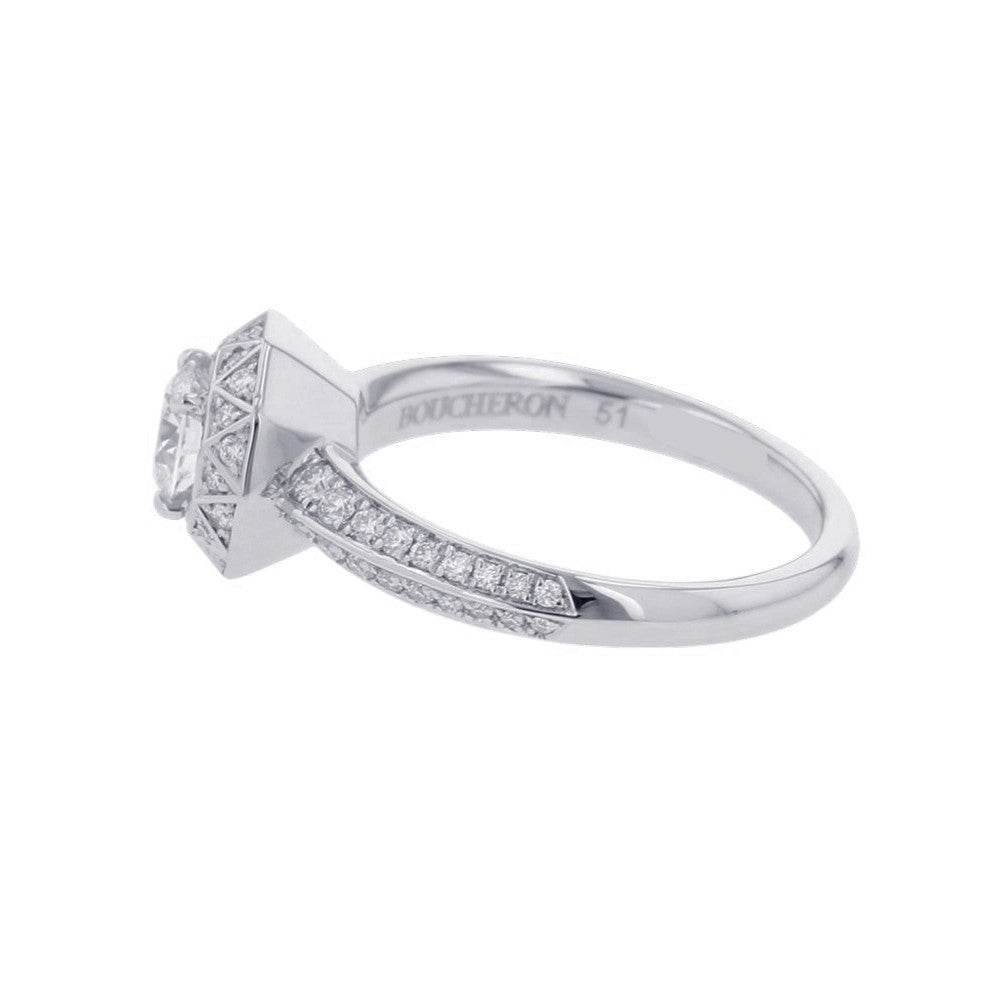 Boucheron Etoile de Paris Solitaire Ring Size 51/#11JSL00342 Pt950