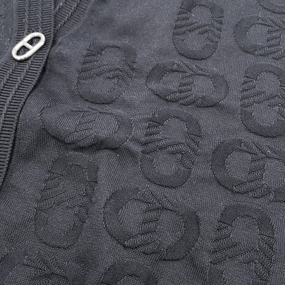 HERMES chaine d'ancre cardigan Size 36 Black3E2706D3 Silk57% Cotton43%