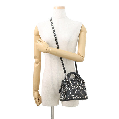 GUCCI Diana Bamboo Black715775 Leather Metal