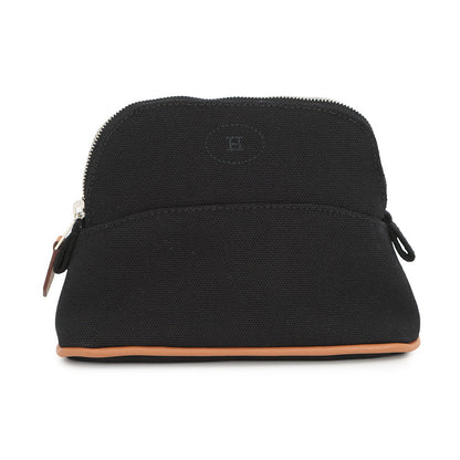 HERMES Pouch Bolide Black Cotton Canvas Size Mini mini