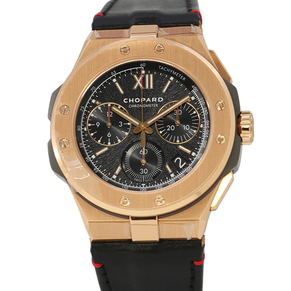 Chopard Alpine Eagle XL Chronograph 44mm 18PKG Leather Black Dial295387-9001