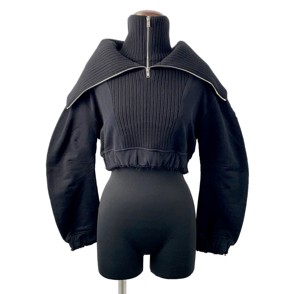 MONCLER Willow Smith Half Zip Knit Size XS BlackJ209T8G00005 Cotton100%