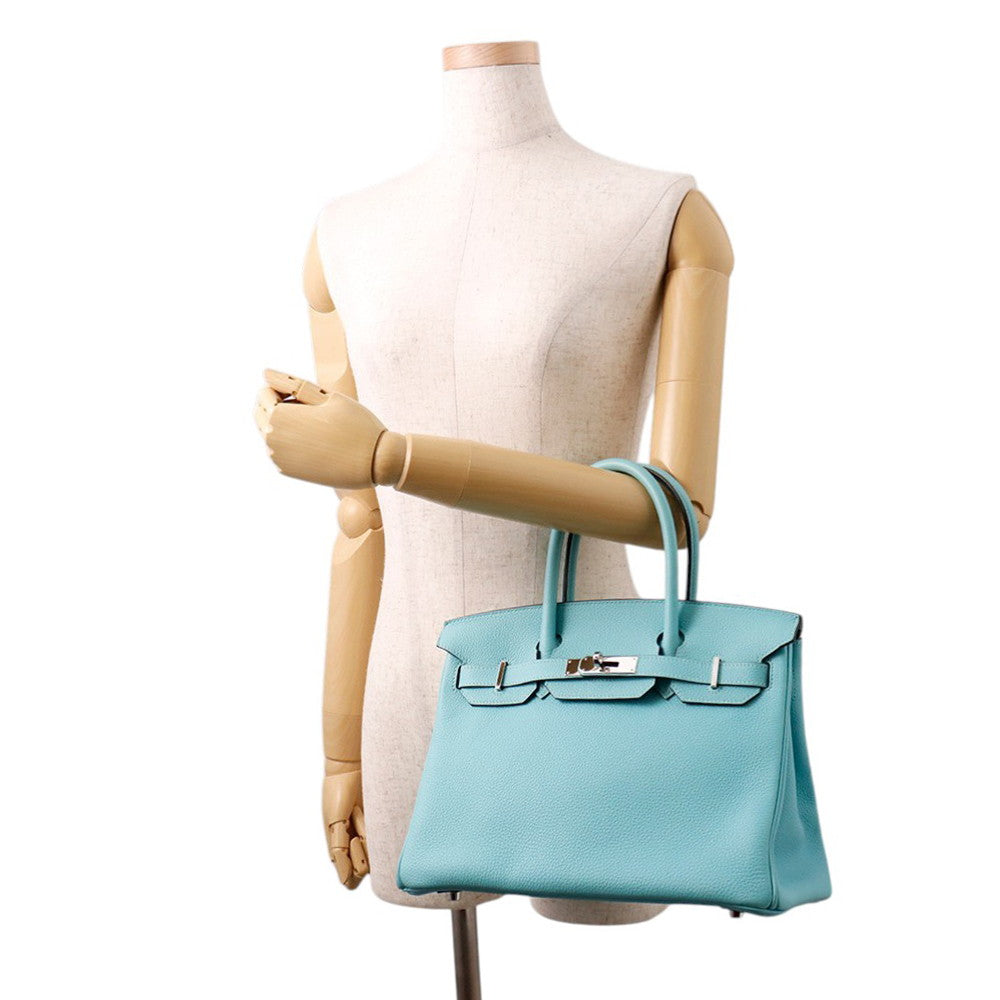 HERMES Birkin Blue Atoll Togo Leather Size 30