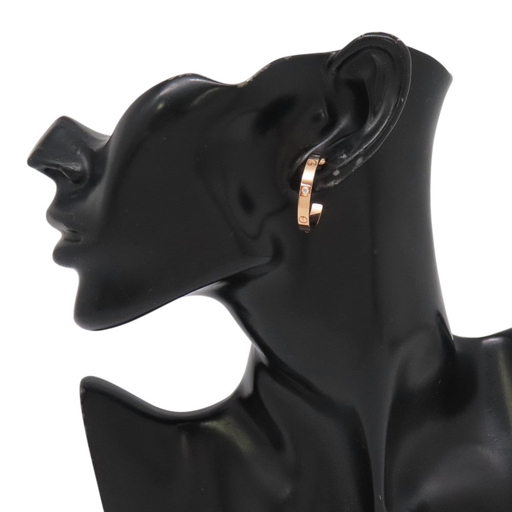 CARTIER Love Hoop Earrings Size MediumB8301433 18K Pink Gold