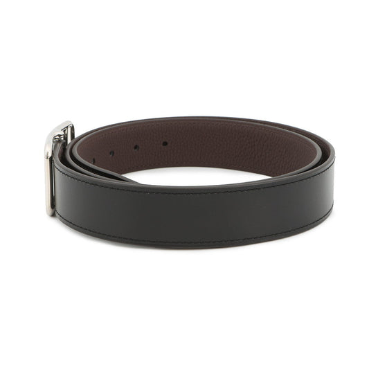 HERMES Cape Cod reversible belt Size 90 Black/Ebene Box Calf Leather Togo Leather