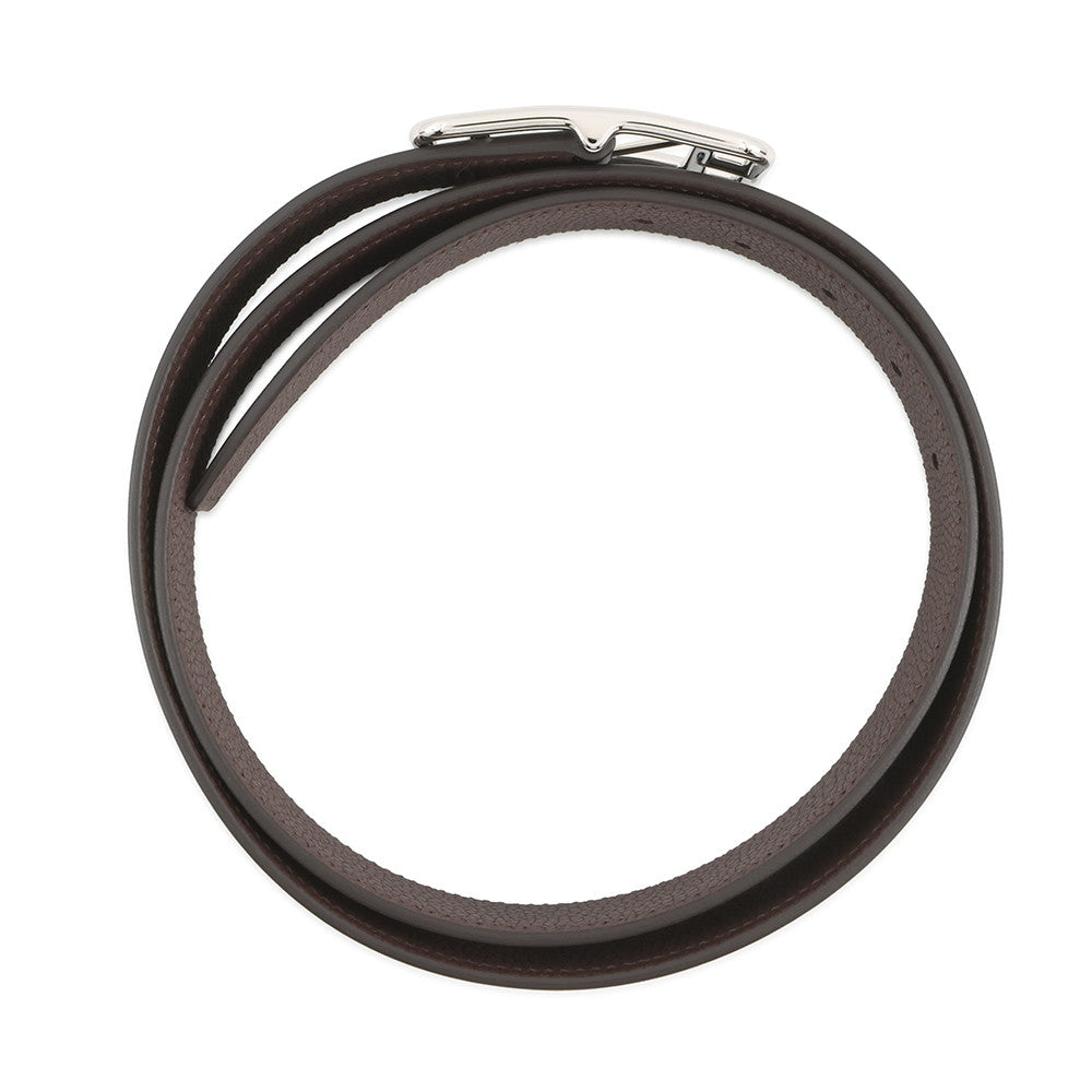 HERMES Cape Cod reversible belt Size 90 Black/Ebene Box Calf Leather Togo Leather