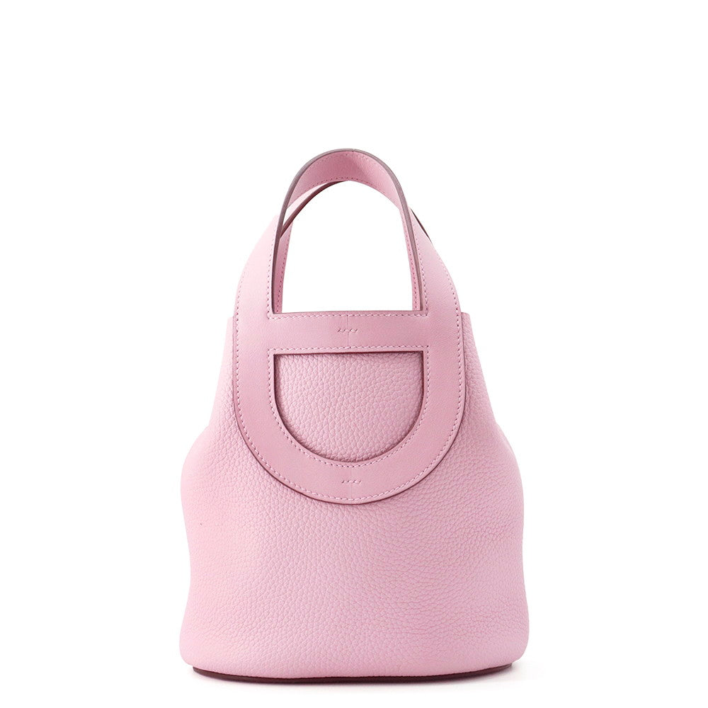 HERMES in-the-loop Tote Bag Mauve Silvestre Taurillon Clemence Swift Leather Size 18