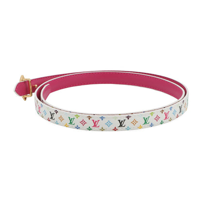 LOUIS VUITTON LV TM Belt WhiteM8992U Monogram・Multicolor Size 80