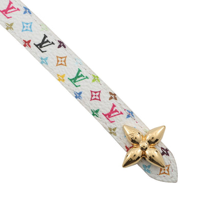 LOUIS VUITTON LV TM Belt WhiteM8992U Monogram・Multicolor Size 80