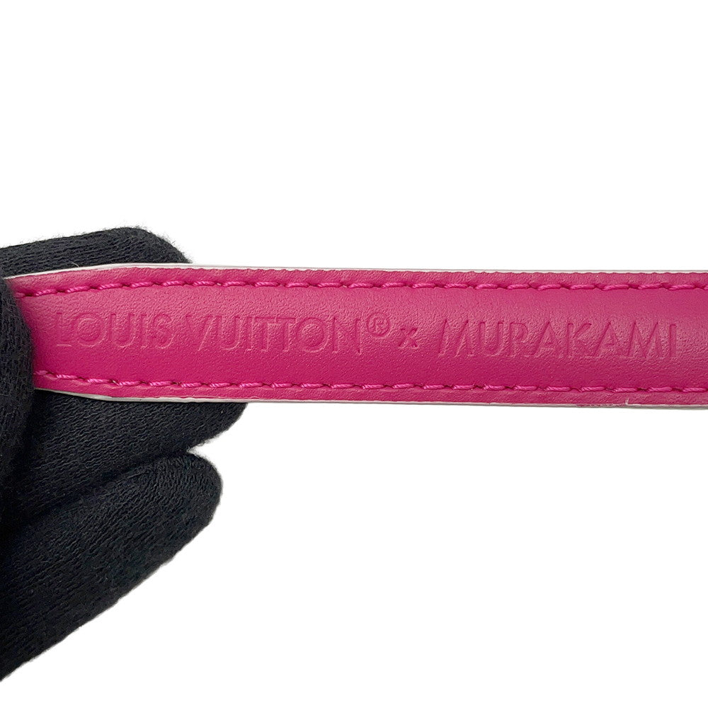 LOUIS VUITTON LV TM Belt WhiteM8992U Monogram・Multicolor Size 80