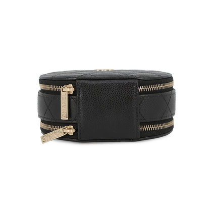 CHANEL Matelasse Round ChainShoulder Bag BlackAP2502 Caviar Leather