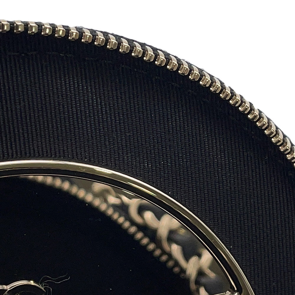 CHANEL Matelasse Round ChainShoulder Bag BlackAP2502 Caviar Leather