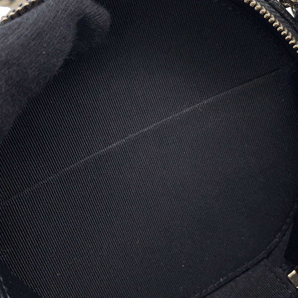 CHANEL Matelasse Round ChainShoulder Bag BlackAP2502 Caviar Leather