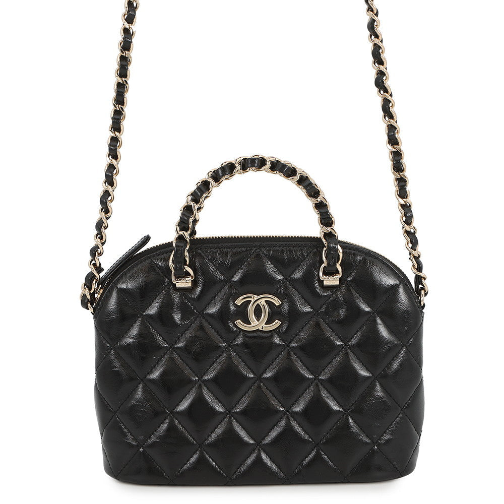 CHANEL Small Shopping Bag BlackAS5130 Shiny Lambskin